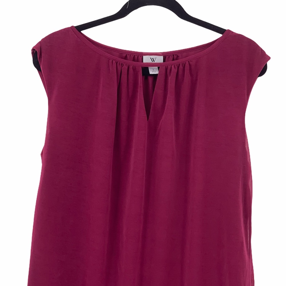 Worthington Wine Sleeveless Pullover Top L